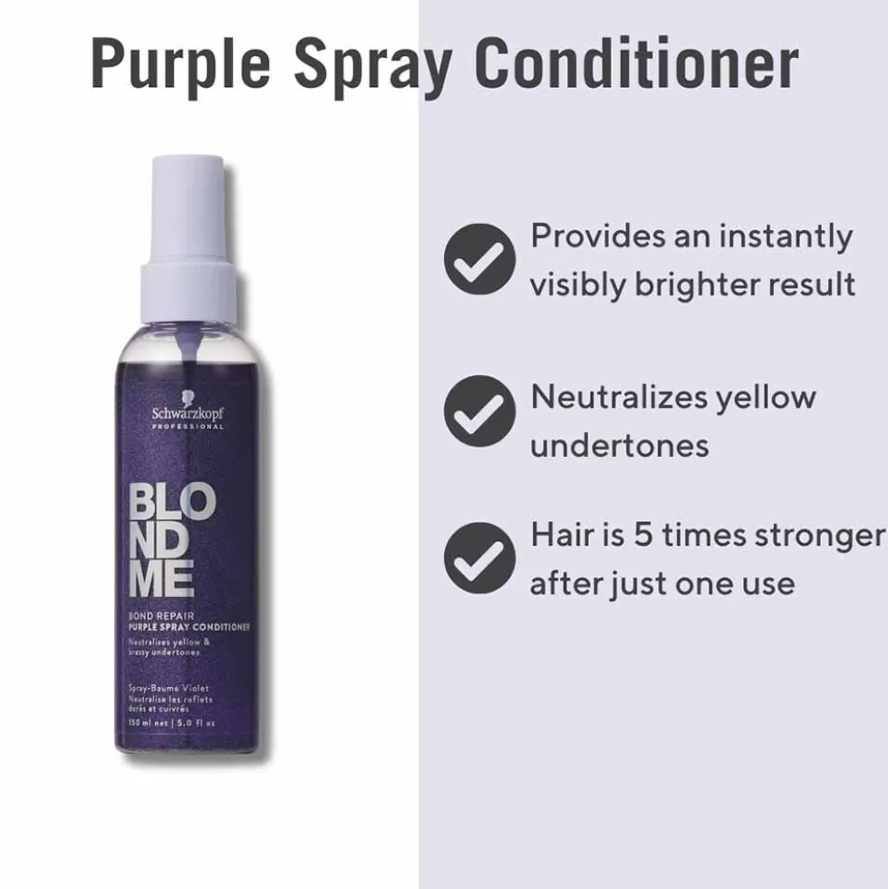 Schwarzkopf Professional BlondMe Bond Repair Purple Spray Leave-In Conditioner 150ml