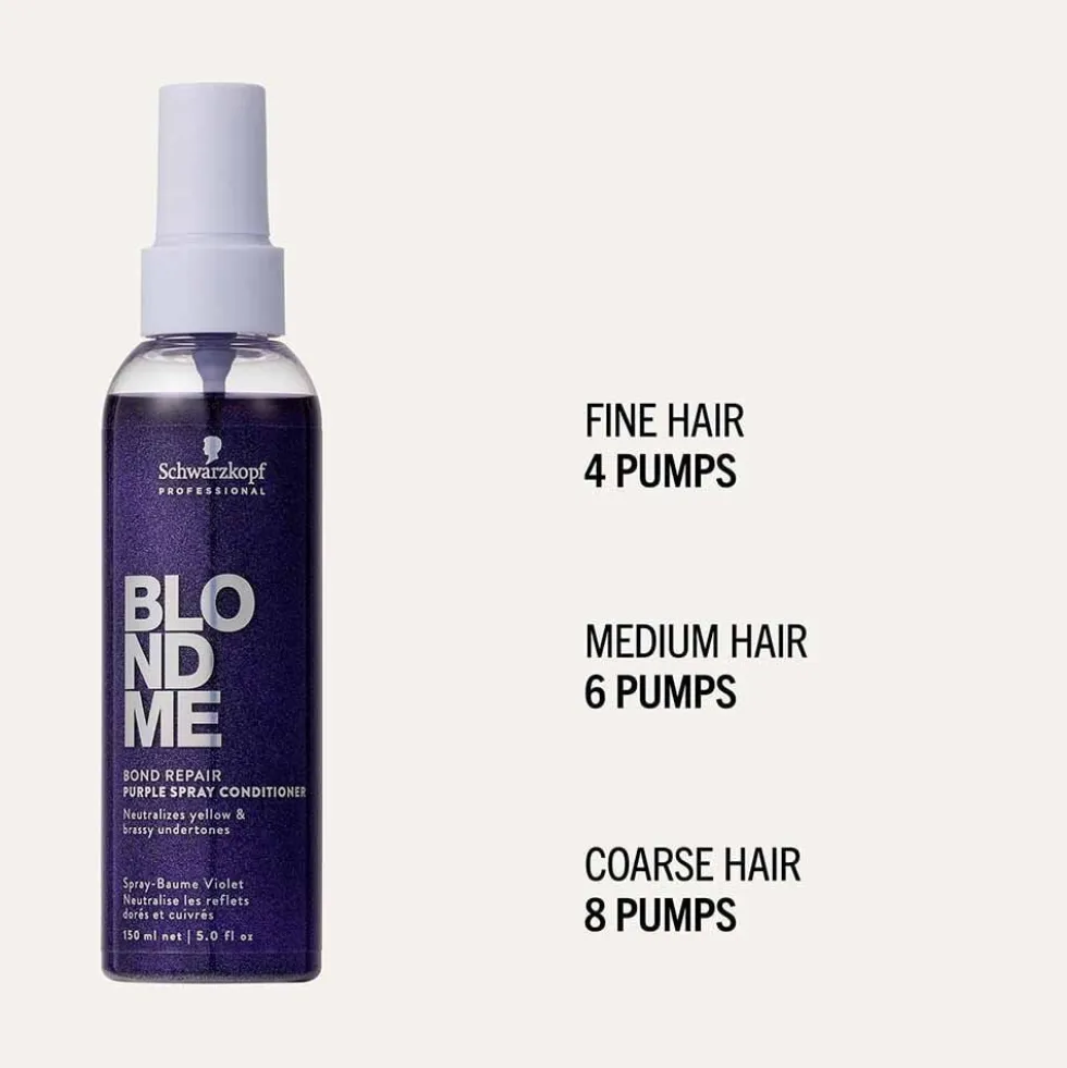 Schwarzkopf Professional BlondMe Bond Repair Purple Spray Leave-In Conditioner 150ml