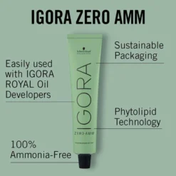 Schwarzkopf Professional Igora Zero AMM 7-0 Medium Blonde Natural 60ml