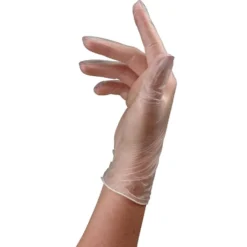 Sibel Clear Vinyl Gloves, Medium, Pack of 100