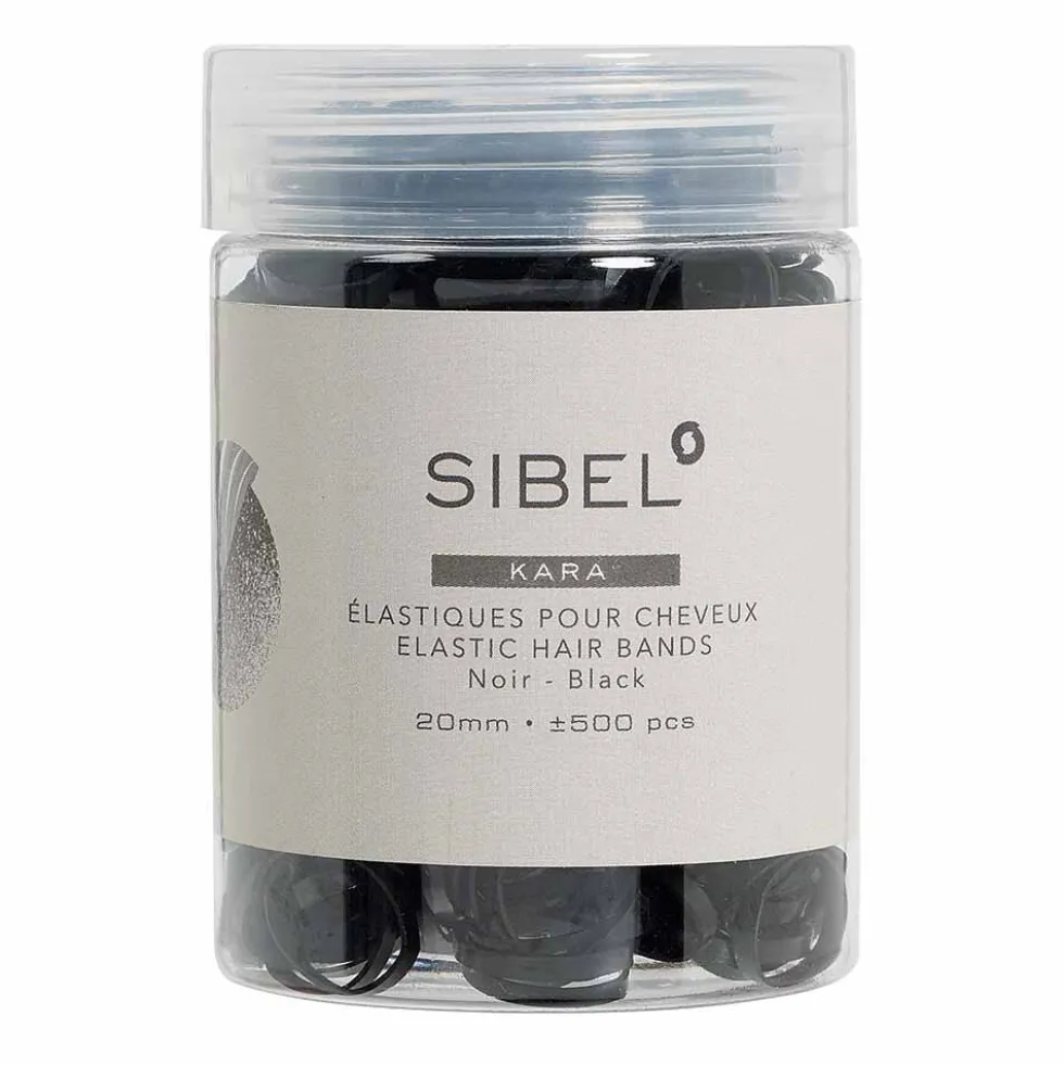 Sibel Micro-Braid Hair Ties 20mm Black, Pack of 500