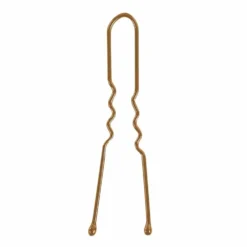 Sibel Micro Metal Wavy Bobby Pins 35mm, Brown, Pack of 50