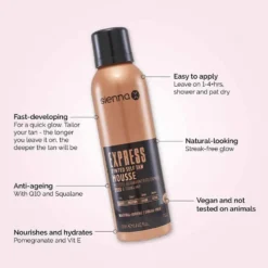 Sienna X Express Q10 Tinted Self Tan Mousse 200ml