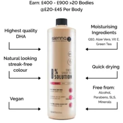 Sienna X Professional Tanning Solution 8% 1 Litre