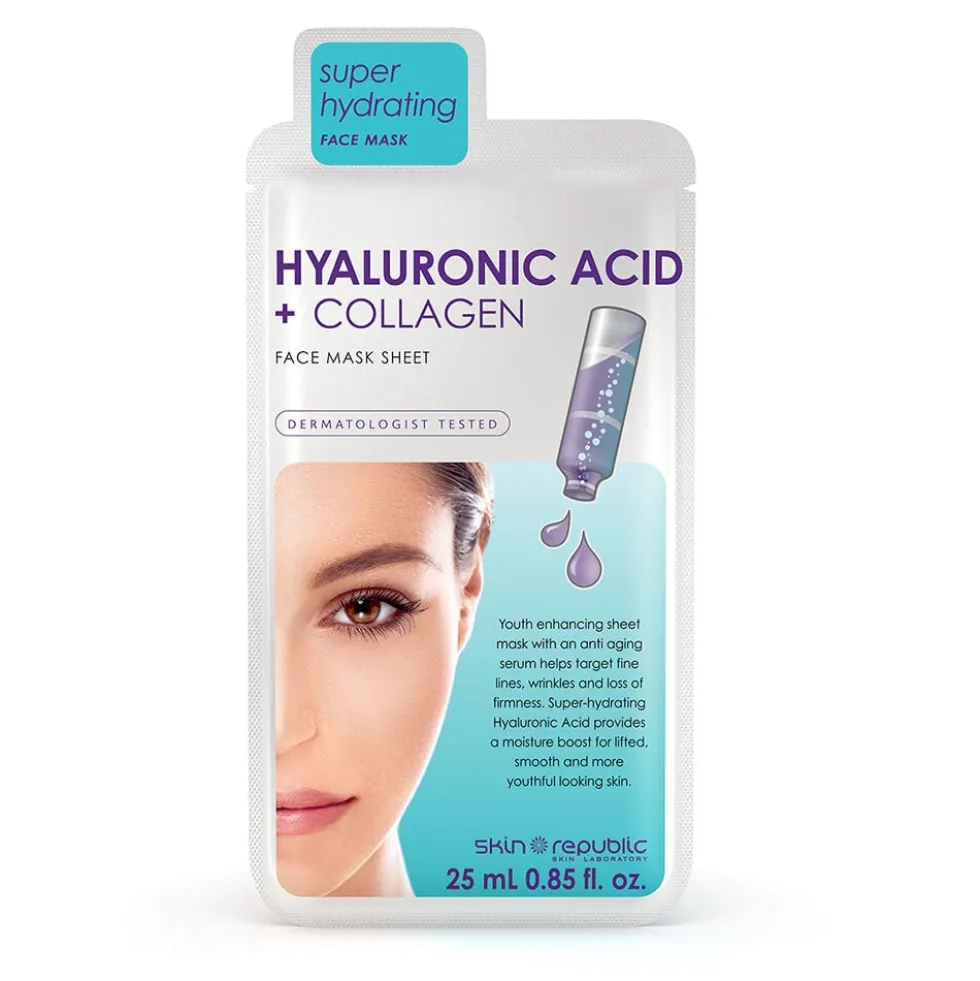 Skin Republic Hyaluronic Acid & Collagen Face Mask Sheet