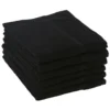S-PRO Bleach Resistant Towels, Black, Pack of 6
