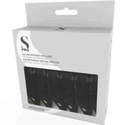 S-PRO Gator Separating Hair Clips, Pack of 6