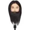 S-PRO Manikin Training Head Brad with Beard 30cm Dark Brown 3