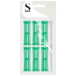 S-PRO Plastic Rollers Green 19mm, Pack of 6