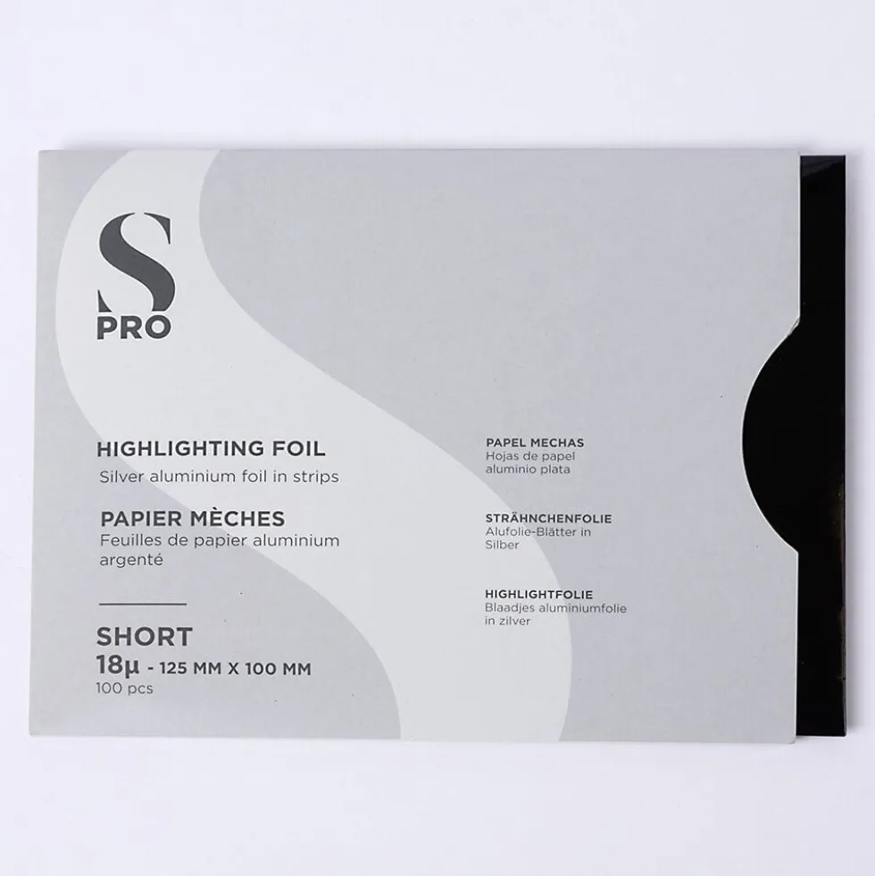 S-PRO Premium Highlighting Foil Strips, 18 microns, Short, 125mm x 100mm, Pack of 100