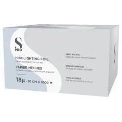 S-PRO Premium Silver Aluminium Highlighting Foil Roll, 18 microns, 10cm x 1000m