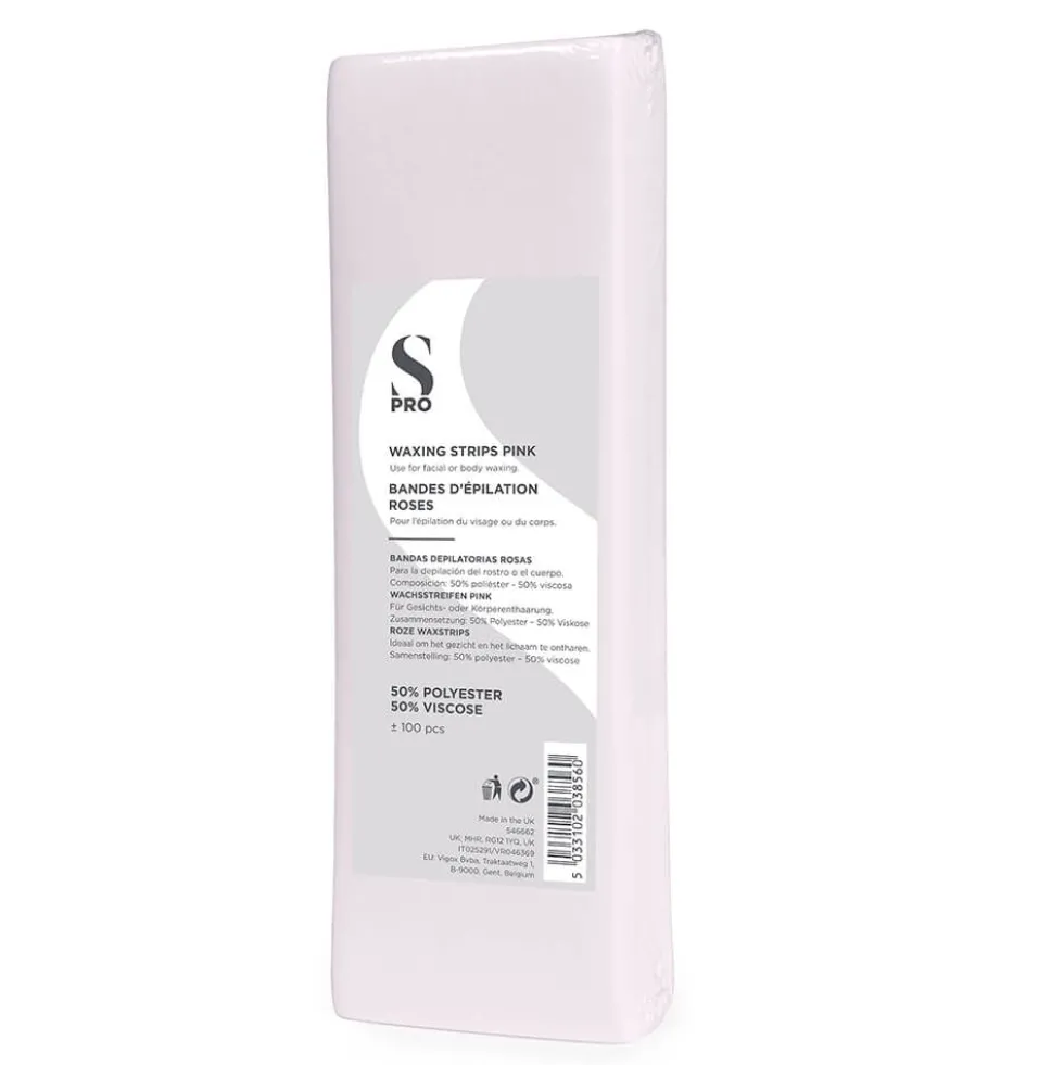 S-PRO White Paper Face and Body Wax Strips, Pack of 100