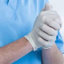 Sterimax Firma® Latex Disposable White Gloves - Medium, Pack of 100