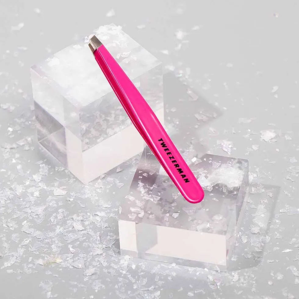 Tweezerman Slant Tweezers Neon Pink