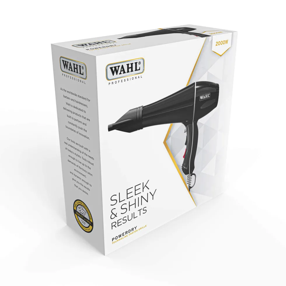 WAHL Powerdry 2000W Hair Dryer, Black