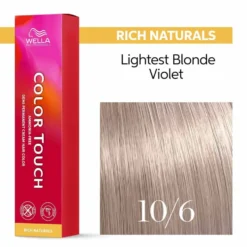 Wella Professionals Color Touch Demi-Permanent Hair Colour - 10/6 Lightest Blonde Violet 60ml