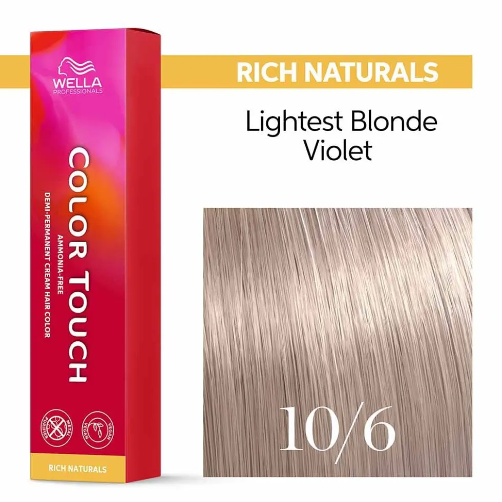 Wella Professionals Color Touch Demi-Permanent Hair Colour - 10/6 Lightest Blonde Violet 60ml