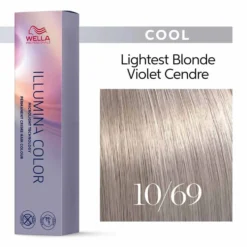 Wella Professionals Illumina Color Permanent Hair Colour - 10/69 Lightest Violet Cendre Blonde 60ml