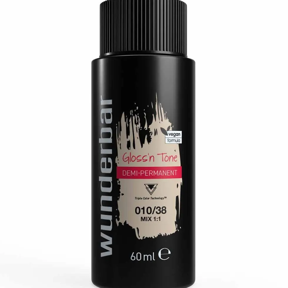 Wunderbar Gloss'n Tone Demi-Permanent Colour Liquid 010/18 Extra Light Blond Ash Pearl 60ml