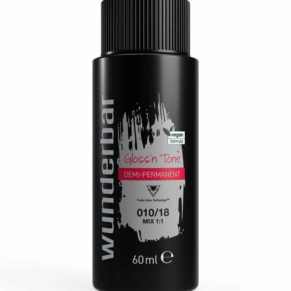 Wunderbar Gloss'n Tone Demi-Permanent Colour Liquid 010/18 Extra Light Blond Ash Pearl 60ml